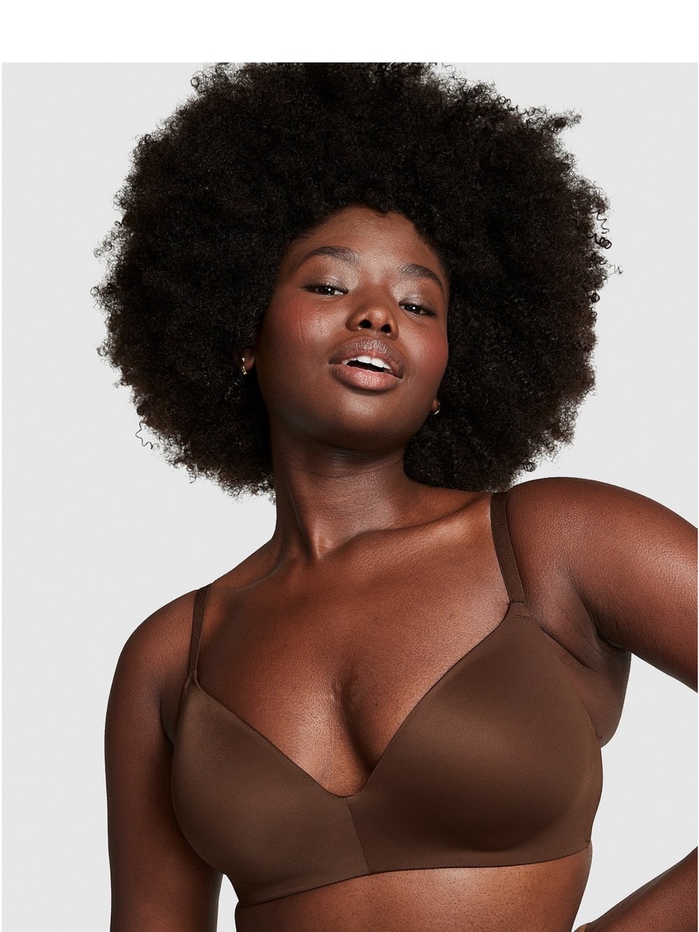 PINK Where Everywhere Lightly Lined Wireless Bra - Brown
